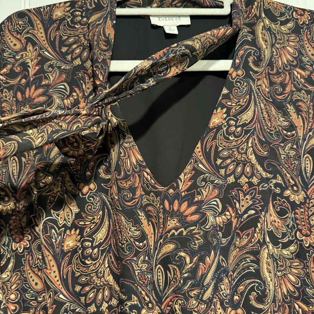 Evereve Eliza Midi Dress Paisley Floral Size Large - Picture 5 of 8